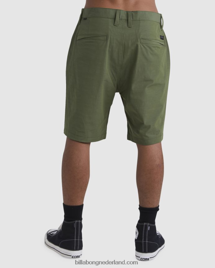 Billabong Heren crossfire solide dompelbroek 20''leger 4D20H515