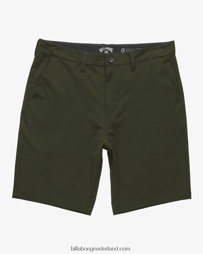 Billabong Heren crossfire solide dompelbroek 20''leger 4D20H515