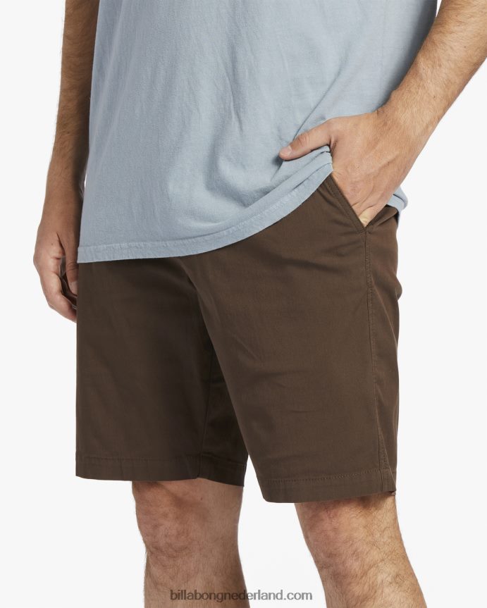 Billabong Heren korte broek van 20'' van carter performancedonker bruin 4D20H629