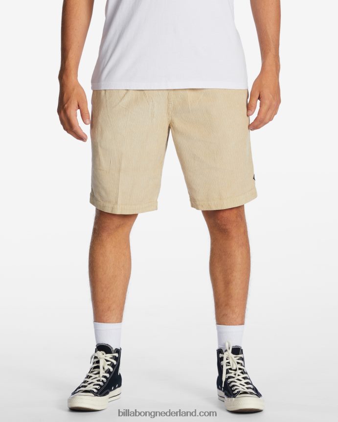 Billabong Heren larry corduroy korte broek van 20''chino 4D20H586