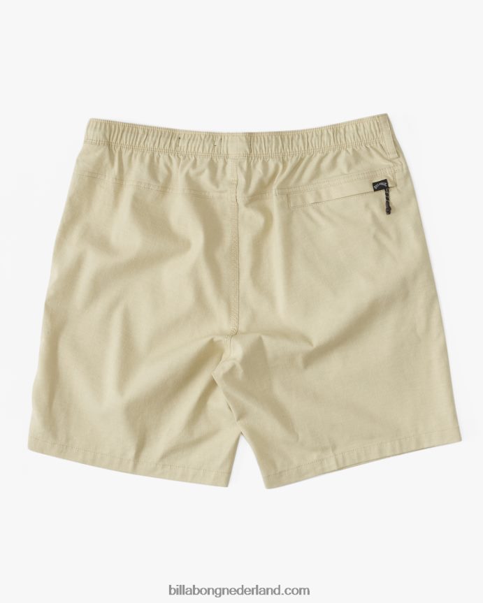Billabong Heren surftrek hennep technische elastische shortsveld kaki 4D20H232
