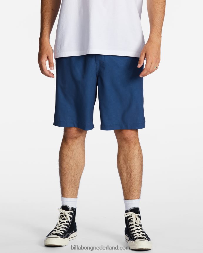Billabong Heren surftrek trail technische elastische shortsruimte blauw 4D20H233