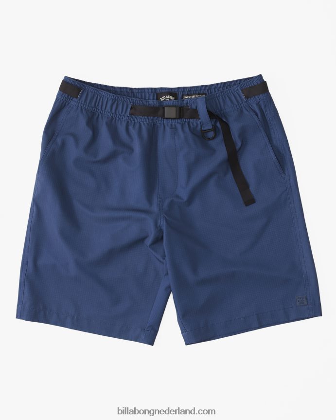 Billabong Heren surftrek trail technische elastische shortsruimte blauw 4D20H233