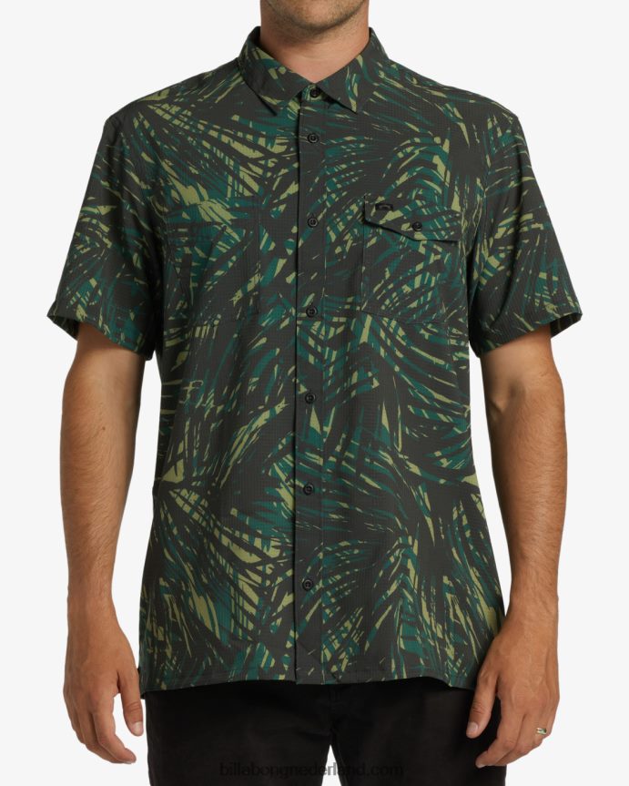 Billabong Heren a/div surftrek perf shirt met korte mouwenoerwoud 4D20H403