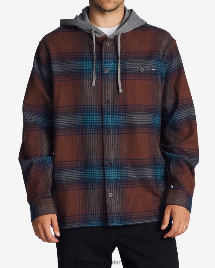 Billabong Heren baja flanellen overhemd met capuchonhaven 4D20H618