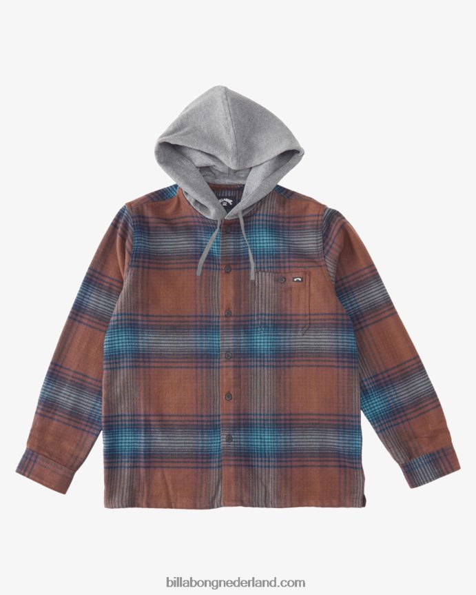 Billabong Heren baja flanellen overhemd met capuchonhaven 4D20H618