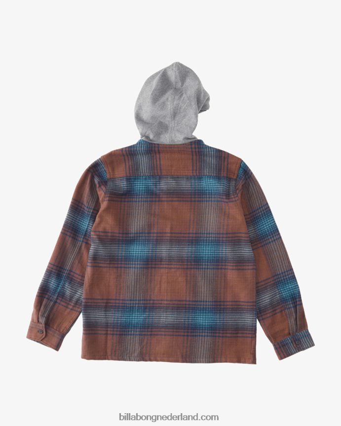 Billabong Heren baja flanellen overhemd met capuchonhaven 4D20H618