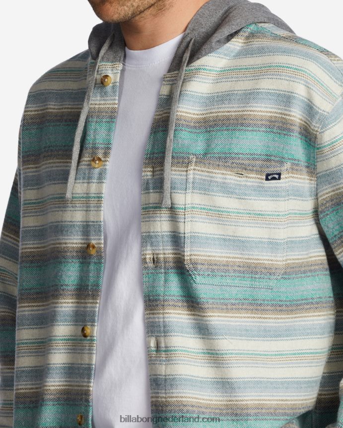 Billabong Heren baja flanellen overhemd met capuchonsteen 4D20H533