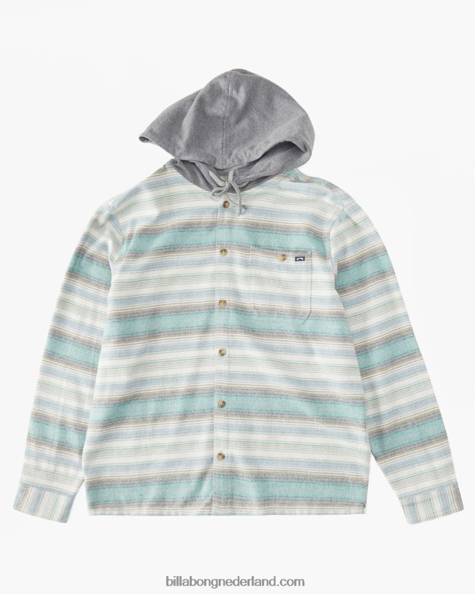 Billabong Heren baja flanellen overhemd met capuchonsteen 4D20H533