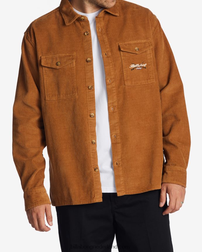 Billabong Heren bong dagen shirt met lange mouwenaarde 4D20H611