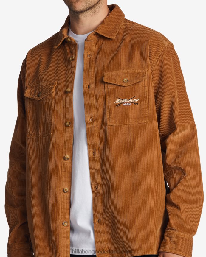 Billabong Heren bong dagen shirt met lange mouwenaarde 4D20H611