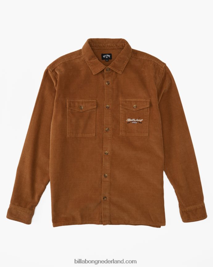 Billabong Heren bong dagen shirt met lange mouwenaarde 4D20H611