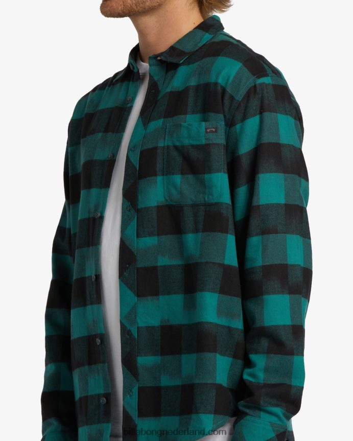 Billabong Heren kustlijn flanellen overhemdmarinier 4D20H456