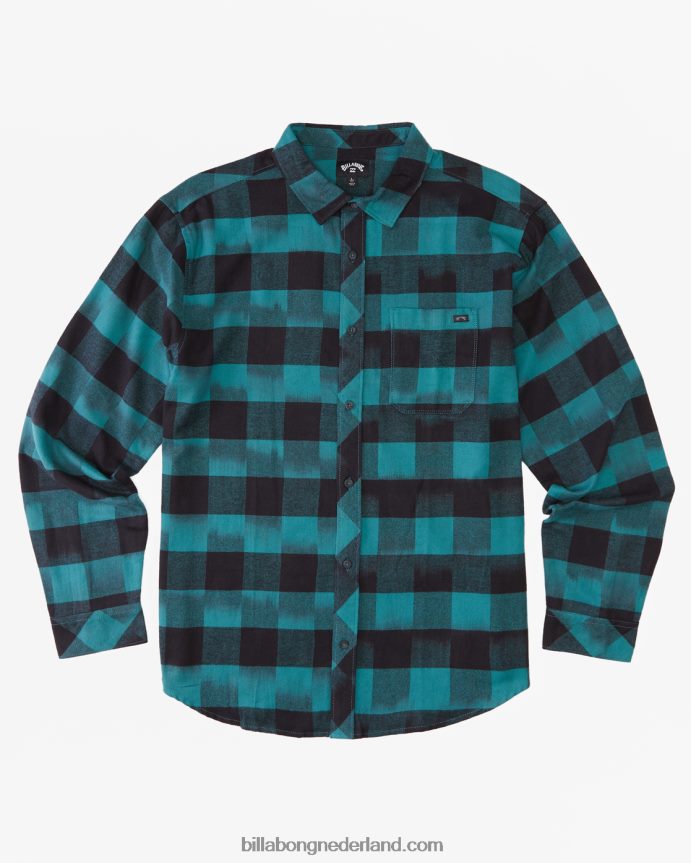 Billabong Heren kustlijn flanellen overhemdmarinier 4D20H456