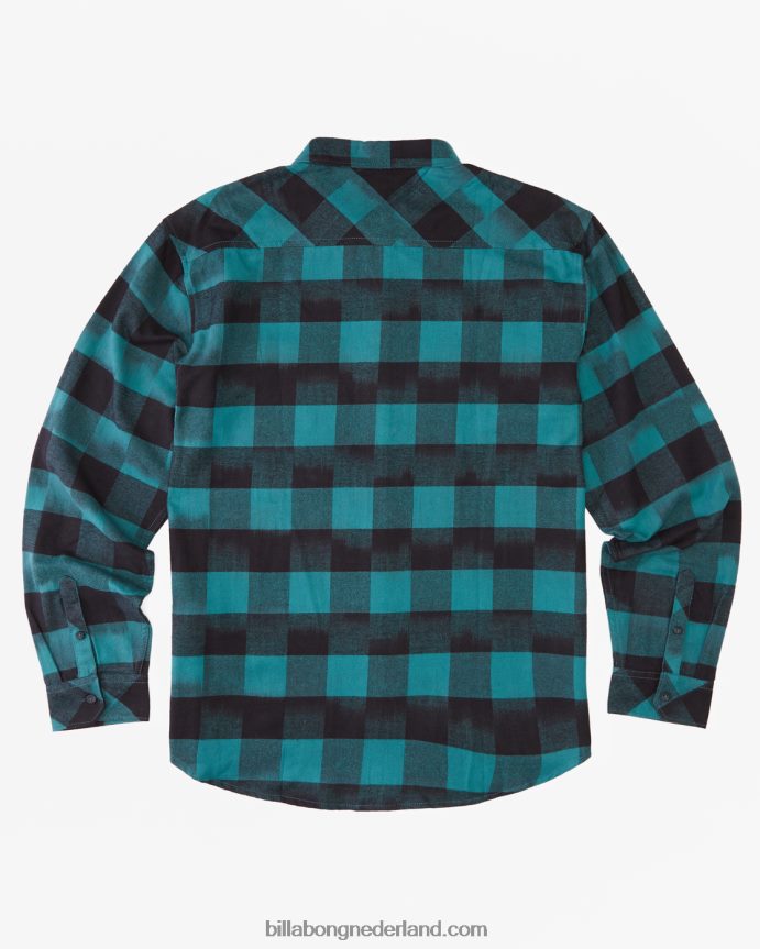 Billabong Heren kustlijn flanellen overhemdmarinier 4D20H456