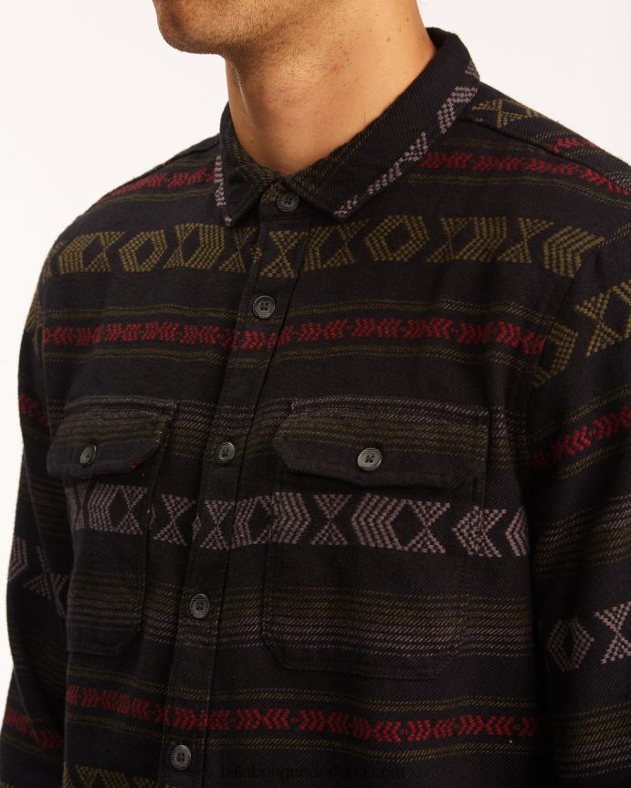 Billabong Heren offshore jacquard flanellen overhemdzwart 4D20H460
