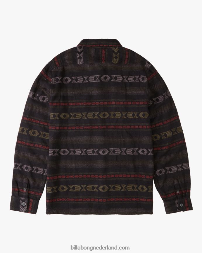 Billabong Heren offshore jacquard flanellen overhemdzwart 4D20H460