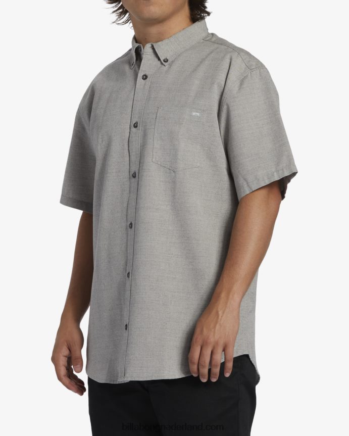 Billabong Heren shirt met korte mouwen voor de hele daglichtgrijs 4D20H313