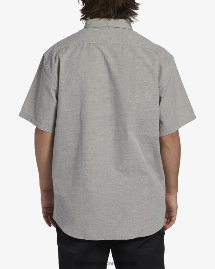 Billabong Heren shirt met korte mouwen voor de hele daglichtgrijs 4D20H313