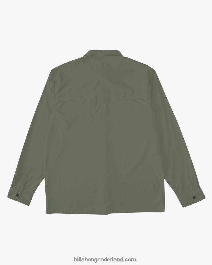 Billabong Heren surftrek tech shirt met lange mouwenleger 4D20H485