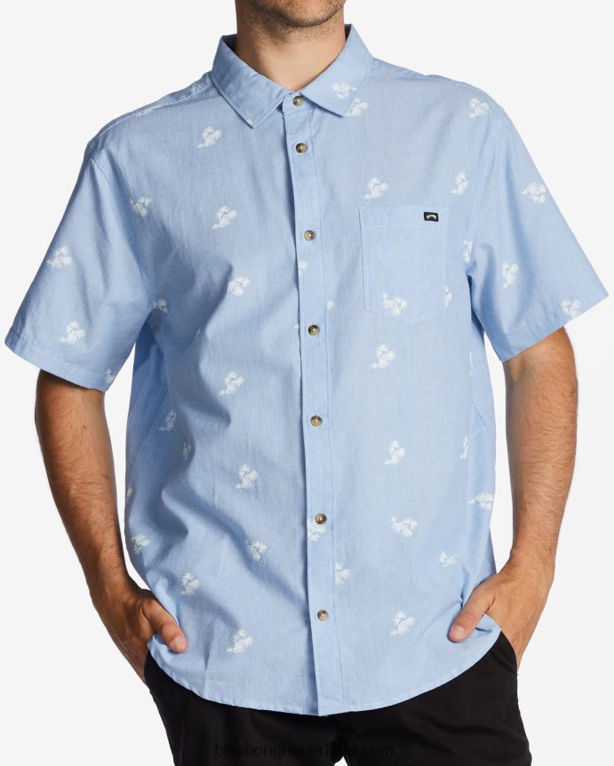 Billabong Heren zondag mini shirt met korte mouwenlichtblauw 4D20H556