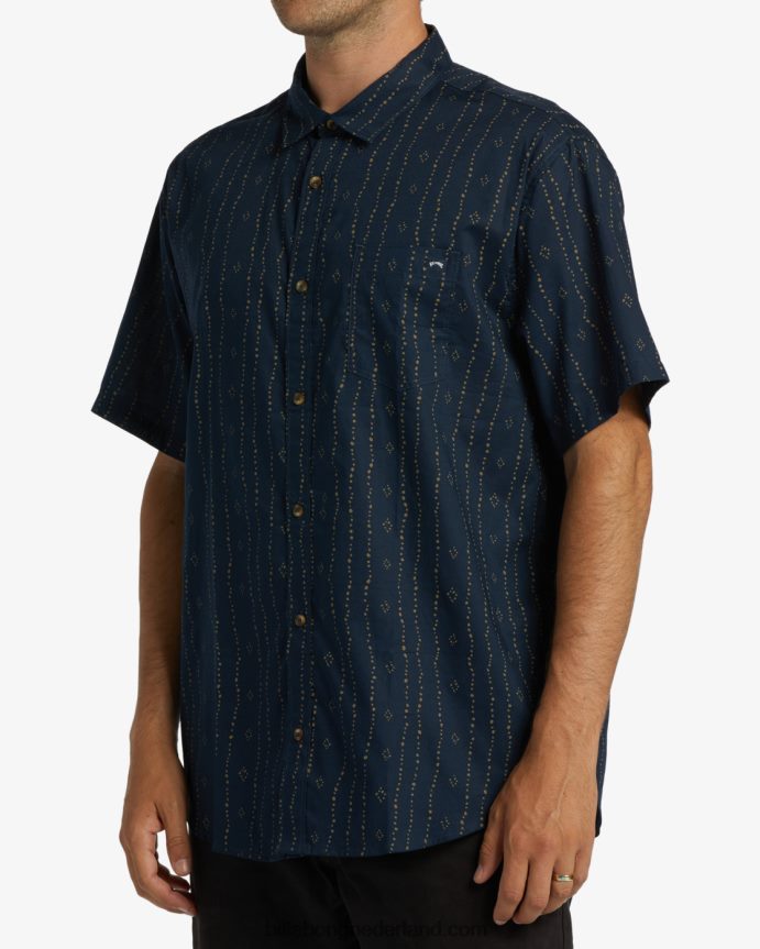 Billabong Heren zondag mini shirt met korte mouwenmarine 4D20H362