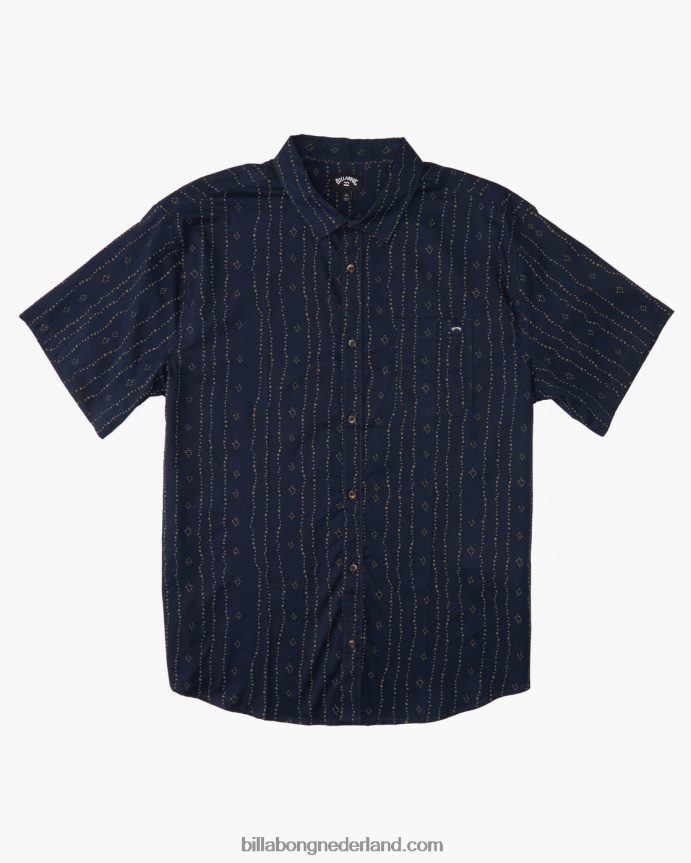 Billabong Heren zondag mini shirt met korte mouwenmarine 4D20H362