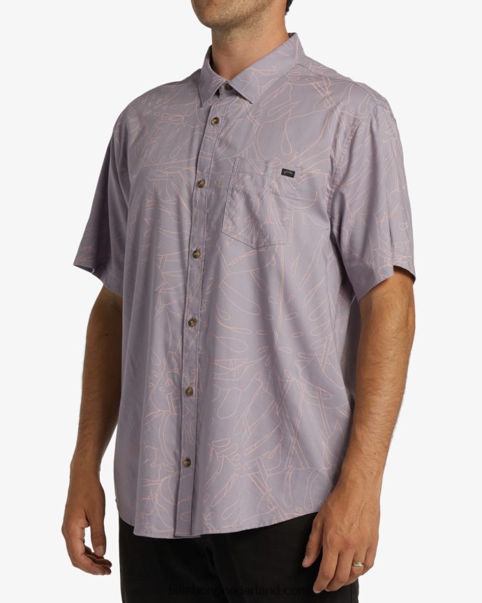 Billabong Heren zondag shirt met korte mouwengrijs violet 4D20H380