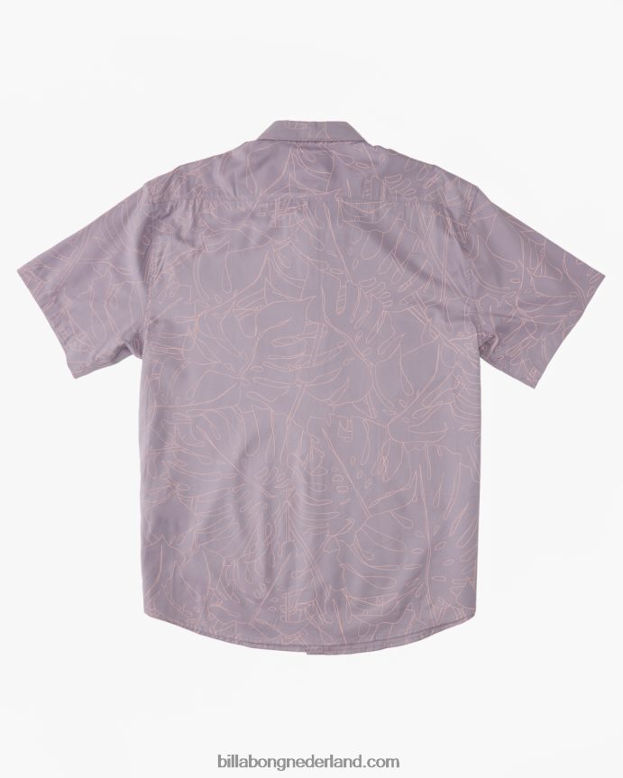 Billabong Heren zondag shirt met korte mouwengrijs violet 4D20H380