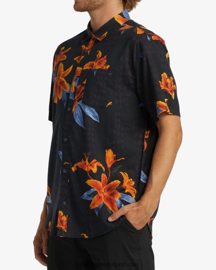 Billabong Heren zondag shirt met korte mouwenhoutskool 4D20H395