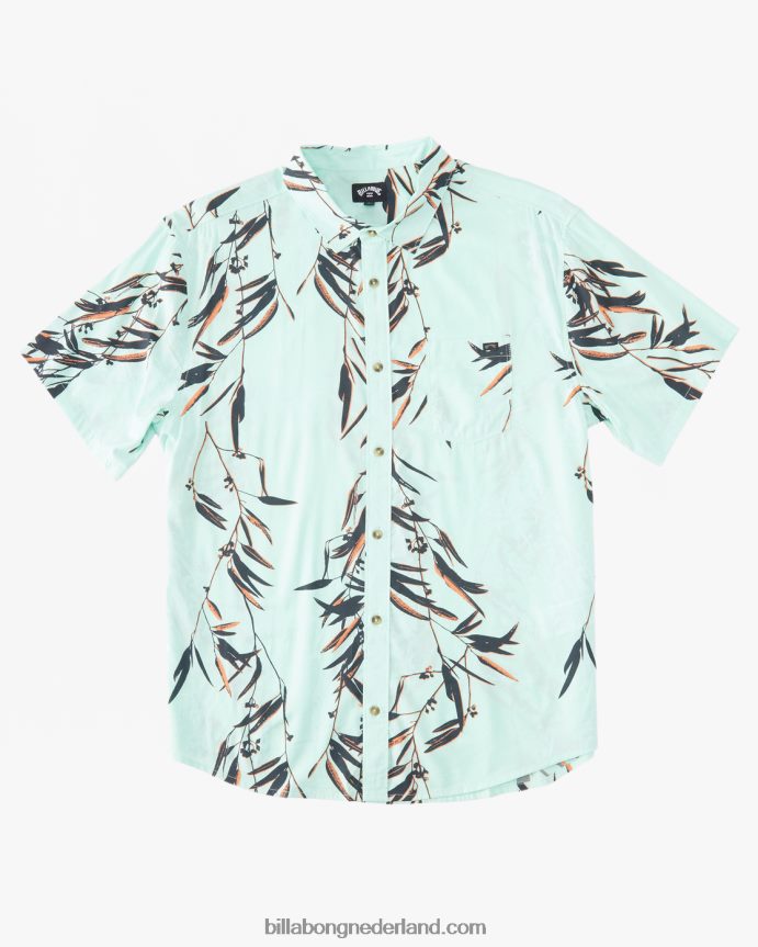 Billabong Heren zondag shirt met korte mouwenmunt 4D20H610