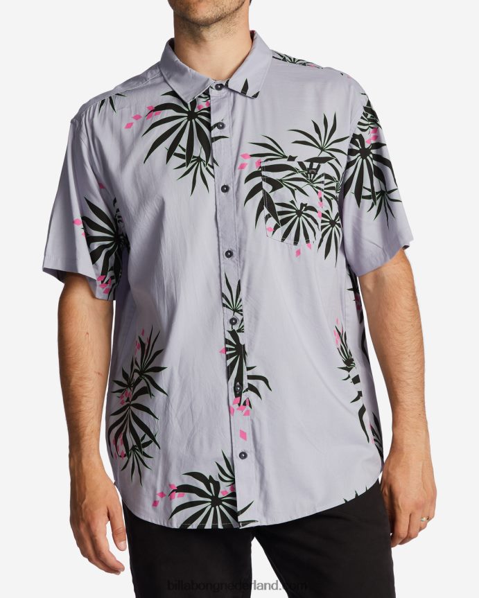 Billabong Heren zondag shirt met korte mouwenpaarse nevel 4D20H646