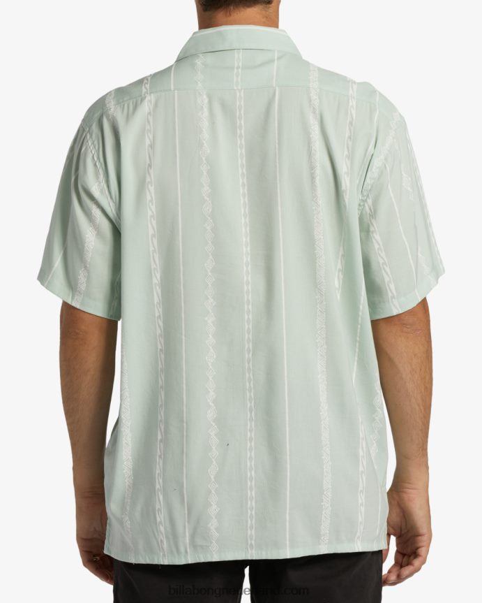 Billabong Heren zondag vakantie shirt met korte mouwenstoffige aqua 4D20H406
