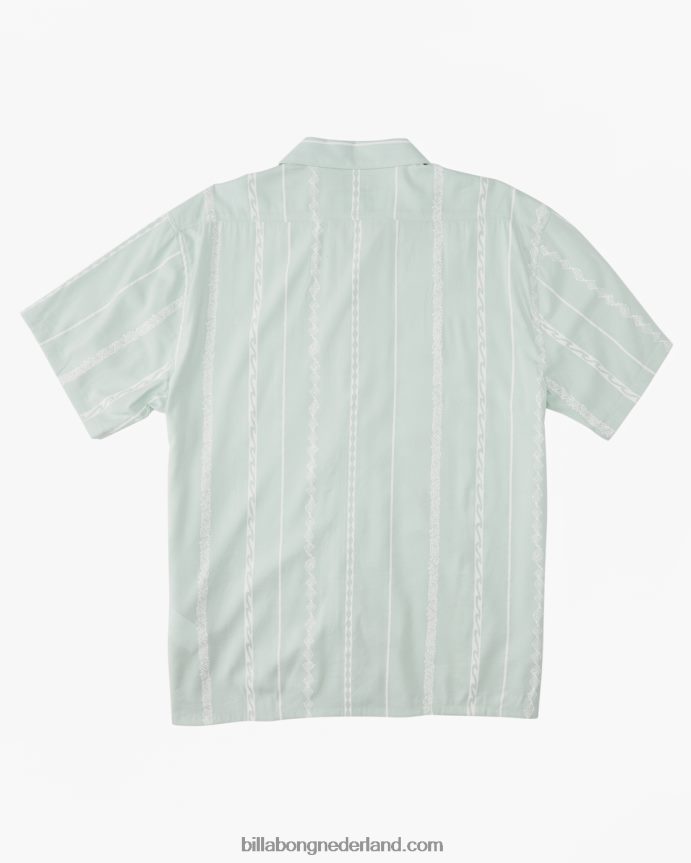 Billabong Heren zondag vakantie shirt met korte mouwenstoffige aqua 4D20H406
