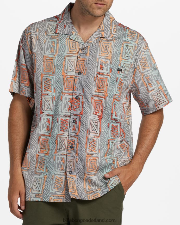 Billabong Heren zondag vakantie shirt met korte mouwenzonsondergang 4D20H2816