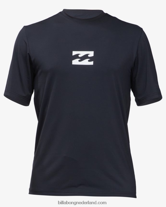 Billabong Heren all day wave loose fit upf 50+ surf-T-shirt met korte mouwenzwart 4D20H287