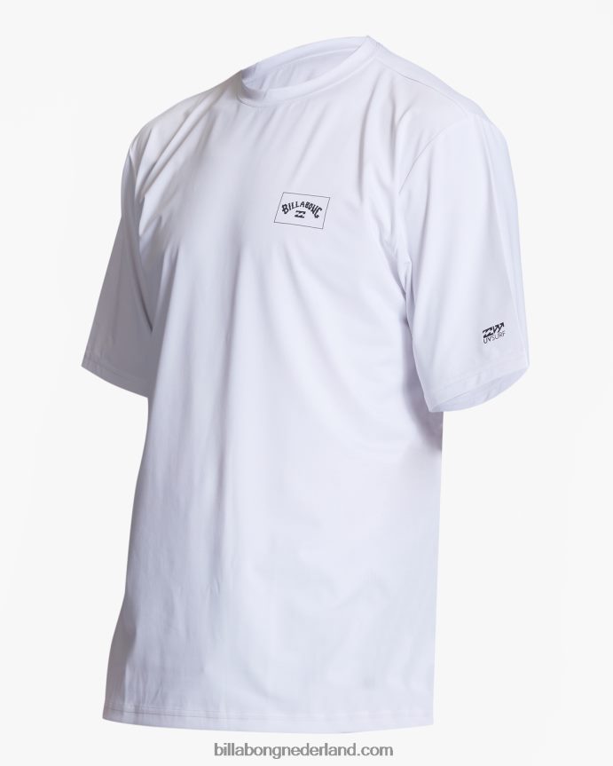 Billabong Heren arch mesh loose fit upf 50+ surf-T-shirt met korte mouwenwit 4D20H324
