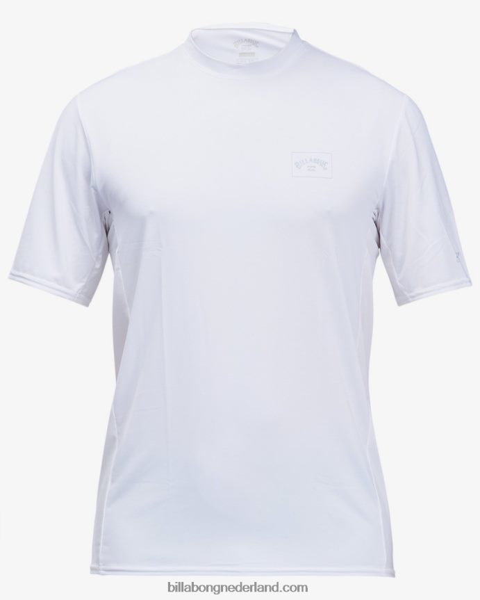 Billabong Heren arch mesh loose fit upf 50+ surf-T-shirt met korte mouwenwit 4D20H324