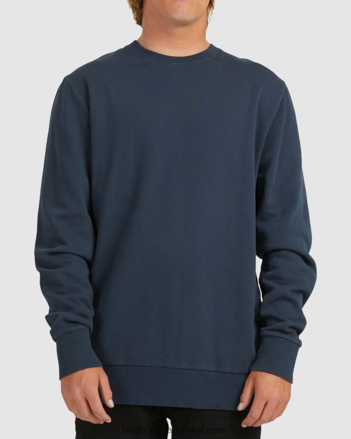 Billabong Heren overdyed sweatshirt met ronde halsmarine 4D20H561