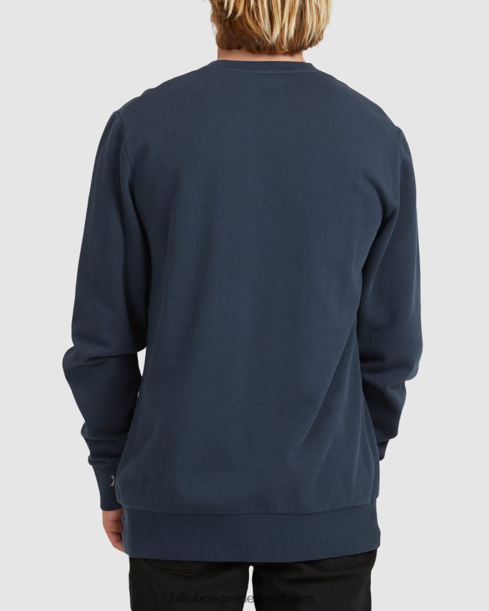Billabong Heren overdyed sweatshirt met ronde halsmarine 4D20H561