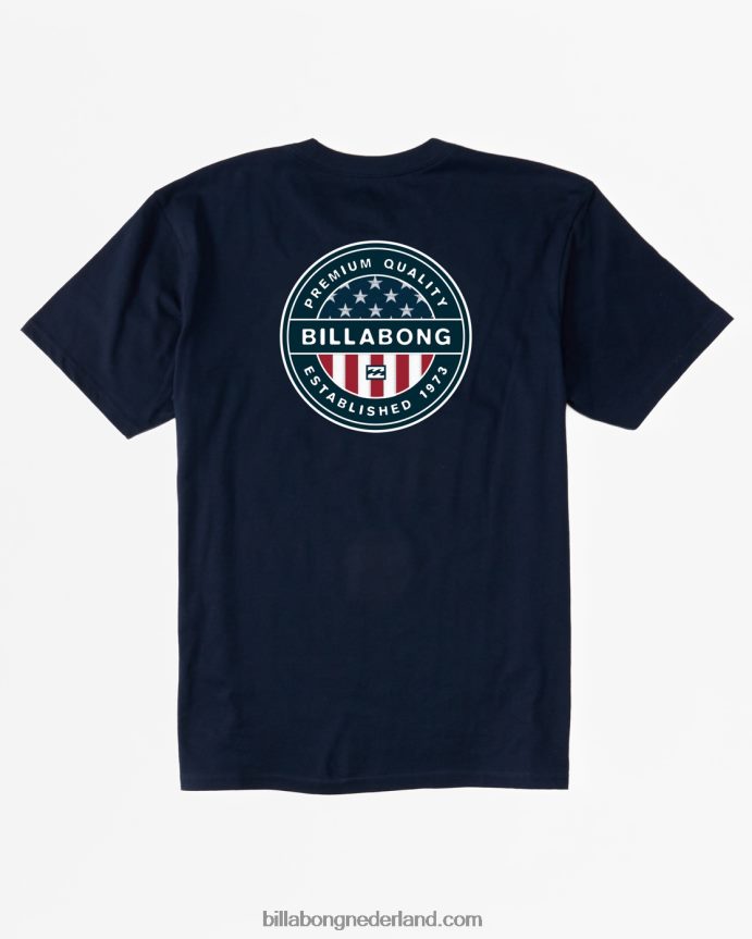 Billabong Heren Amerikaans rotort-shirtmarine 4D20H322