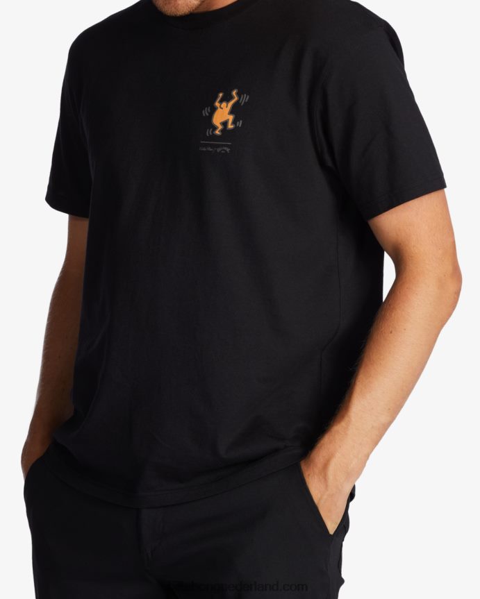 Billabong Heren Keith Haring bash - t-shirtzwart 4D20H220