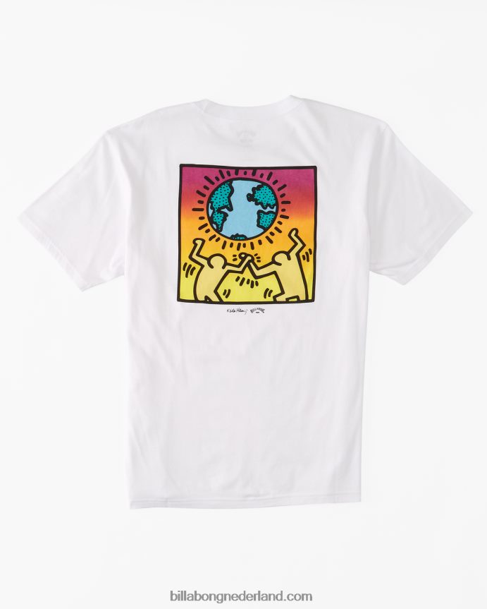Billabong Heren Keith Haring reddingst-shirtwit 4D20H225