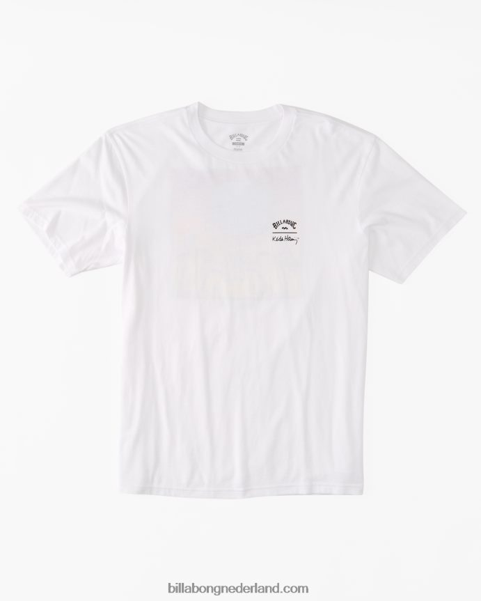 Billabong Heren Keith Haring reddingst-shirtwit 4D20H225
