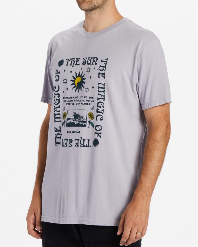 Billabong Heren Magic Sun T-shirt met korte mouwengrijs violet 4D20H617