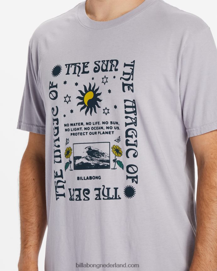 Billabong Heren Magic Sun T-shirt met korte mouwengrijs violet 4D20H617