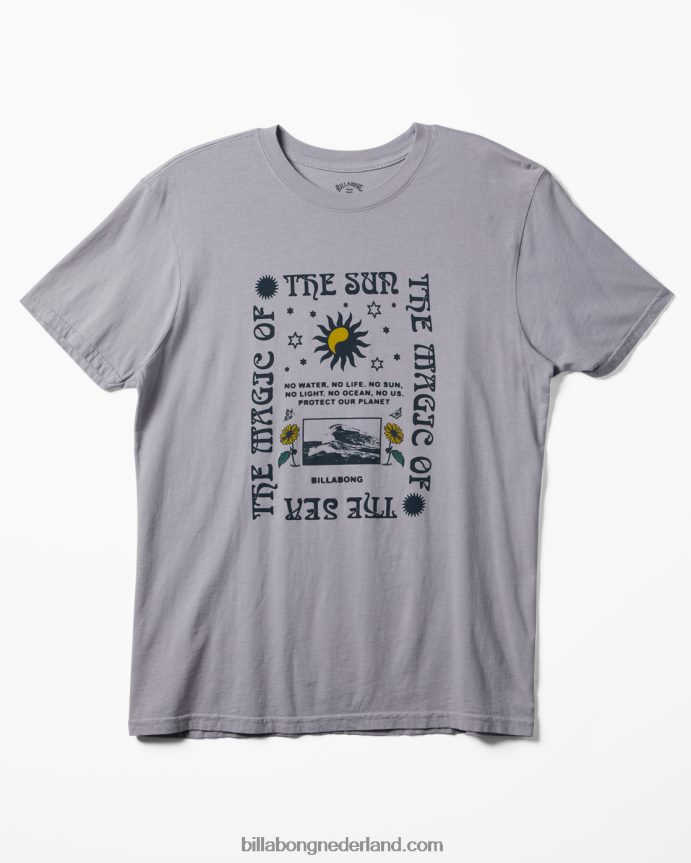 Billabong Heren Magic Sun T-shirt met korte mouwengrijs violet 4D20H617