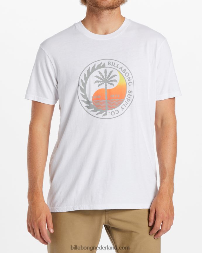Billabong Heren T-shirt met korte mouwen vervoerenwit 4D20H532