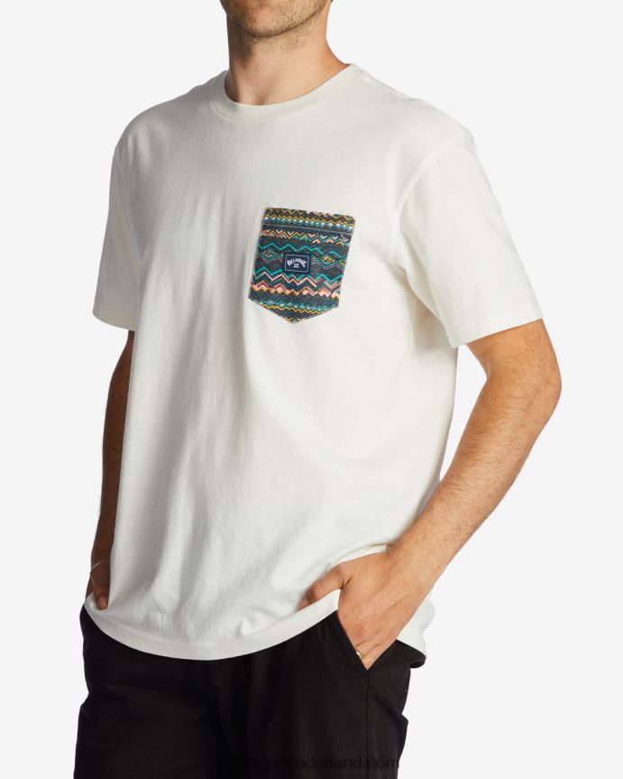 Billabong Heren T-shirt met teamzakgebroken wit 4D20H654