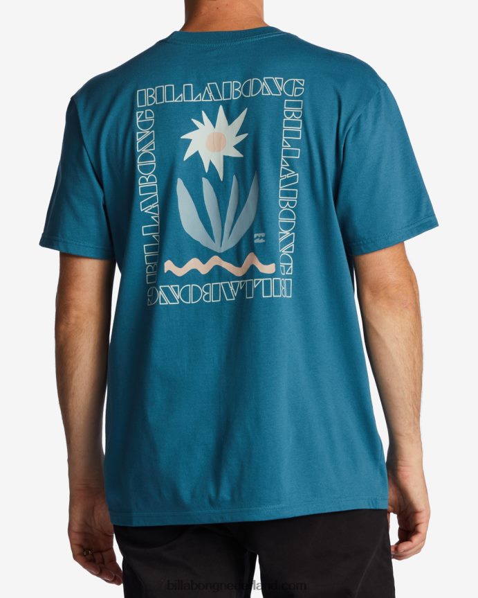 Billabong Heren T-shirt met troppo-zakblauwe lagune 4D20H599